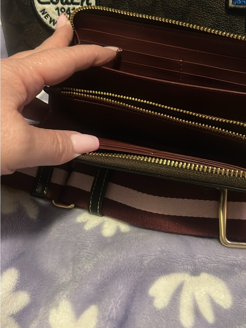 Coach Brown Patchwork Dome Satchel with Patches - Picture 6 of 6